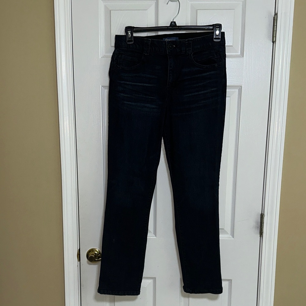 Democracy Women's Dark Denim Straight Leg Jeans 12
